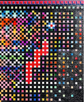 圖2游智涵，〈Level.05〉，壓克力，116.5x91 cm，2023，筆者局部拍攝。