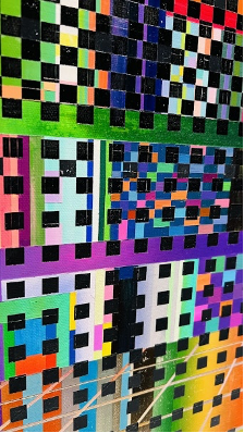 圖4游智涵，〈Level.01〉，壓克力，116.5x91 cm，2022，筆者局部拍攝。