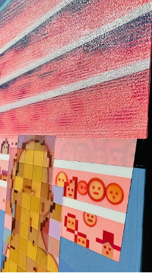 圖5游智涵，〈Round 3〉，壓克力，110x125 cm，2024，筆者局部拍攝。.